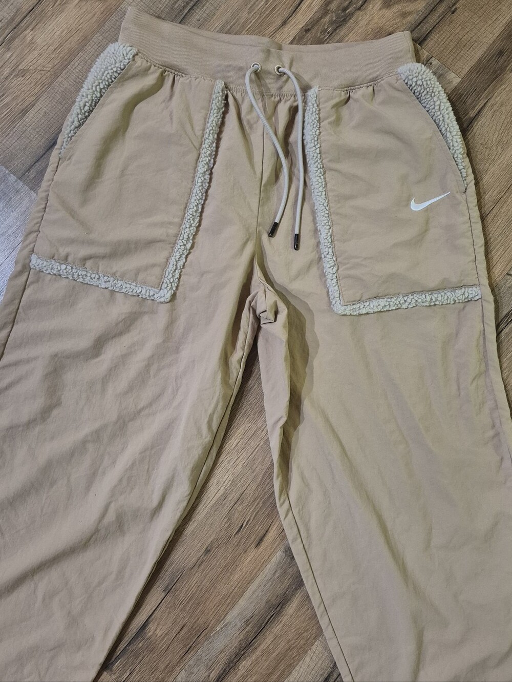 Nike Beige Drawstring Waist Joggers